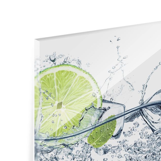Glas Spritzschutz - Erfrischende Limette - Quadrat - 1:1