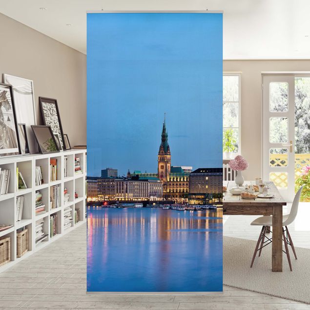 Raumteiler - Hamburg Skyline 250x120cm
