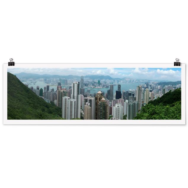 Poster - Watching HongKong - Panorama Querformat