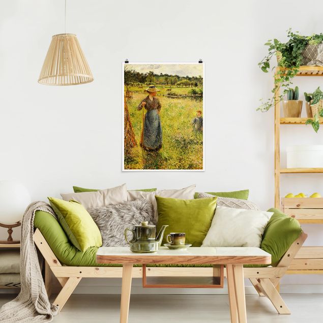 Bilder Romantik Camille Pissarro - Die Heumacherin