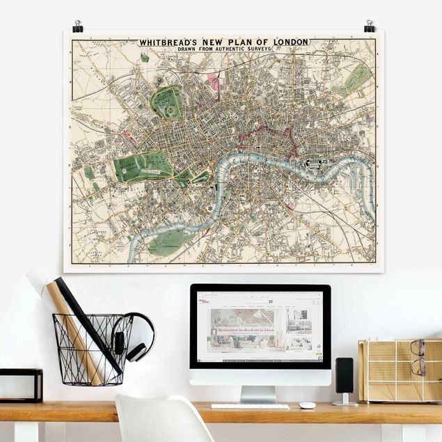 Vintage Poster Vintage Stadtplan London
