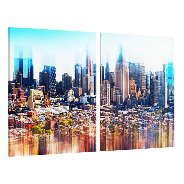 Leinwandbilder Wohnzimmer modern Manhattan Skyline Urban Stretch