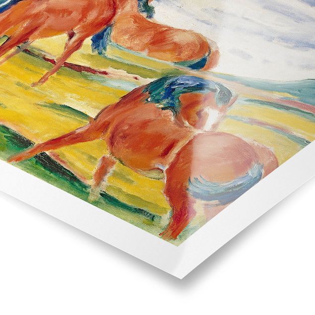Schöne Wandbilder Franz Marc - Weidende Pferde