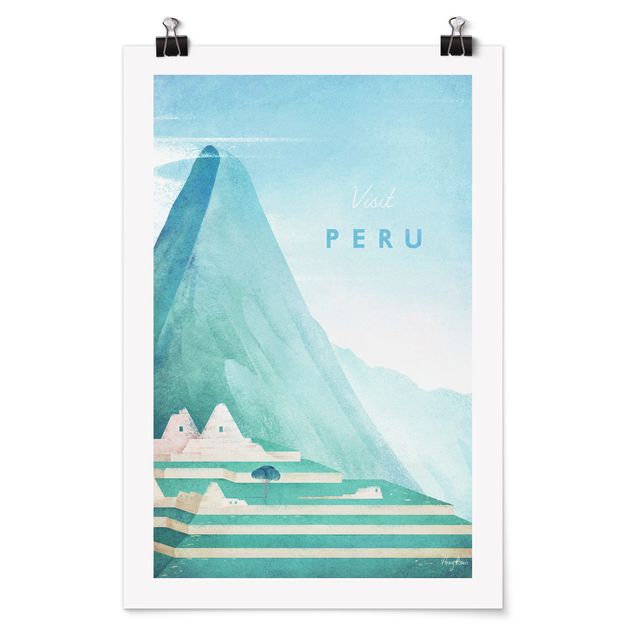 Poster Vintage Reiseposter - Peru