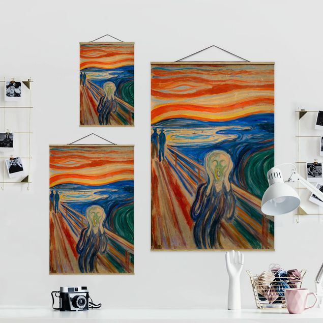 Stoffbilder mit Holzleisten Edvard Munch - Der Schrei