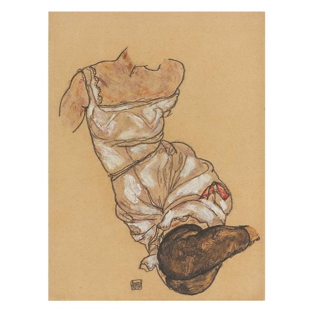 Kunstdruck Egon Schiele Egon Schiele - Weiblicher Torso in Unterwäsche