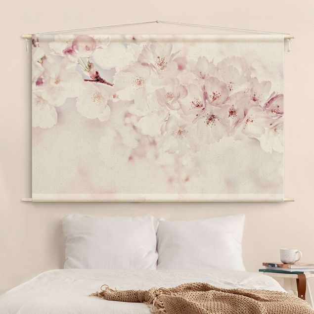 Wandbehang Stoff Ein Kirschblütenhauch
