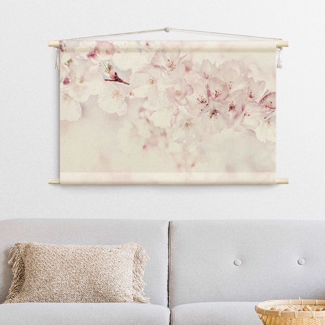 Wandbehang Kunst Ein Kirschblütenhauch