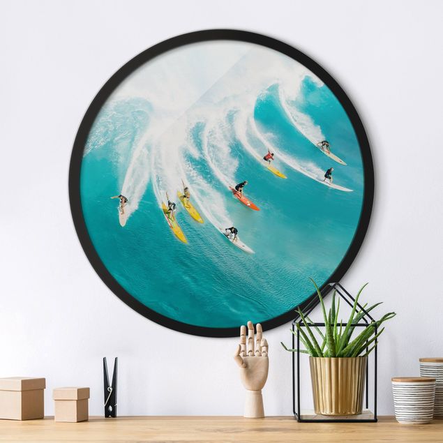 Wandbild rund Einfach Surfen