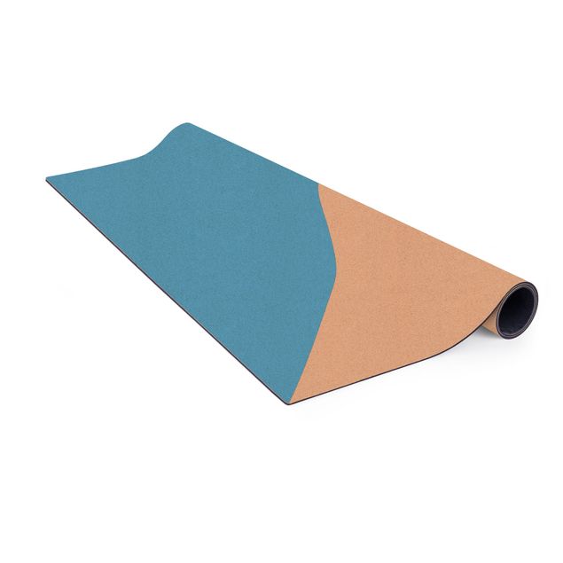 Teppich Esszimmer Einfaches Azurblaues Dreieck