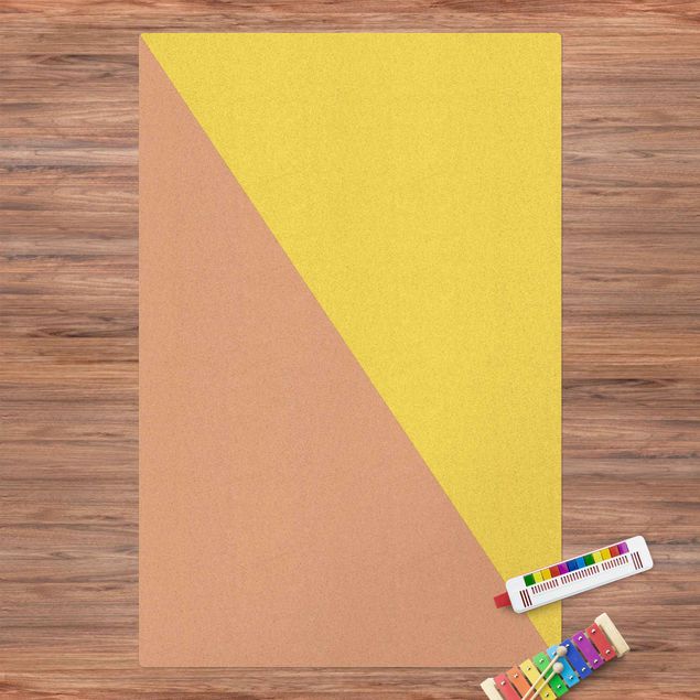 Teppiche Einfaches Gelbes Dreieck