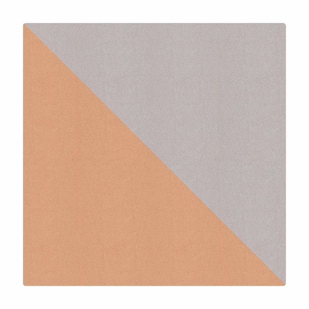 Kork-Teppich - Einfaches Graues Dreieck - Quadrat 1:1