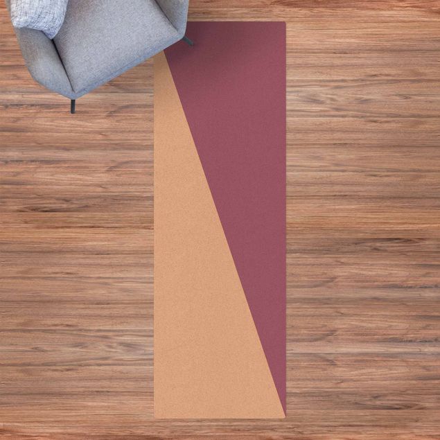 Teppiche Einfaches Mauvefarbenes Dreieck