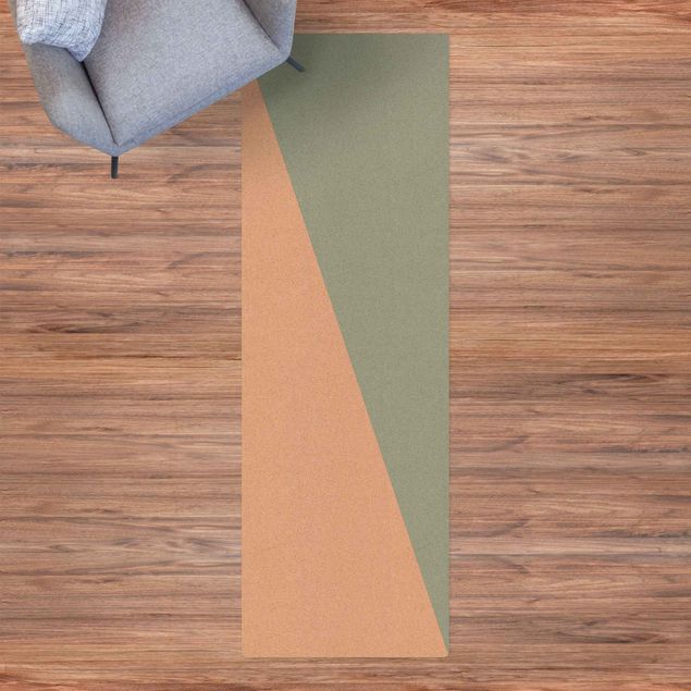 Teppiche Einfaches Olivgrünes Dreieck