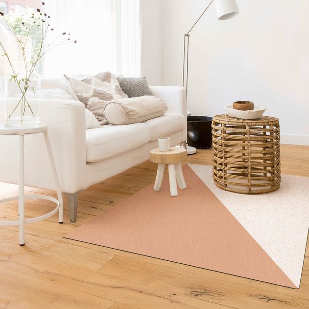 Moderne Teppiche Einfaches Weißes Dreieck