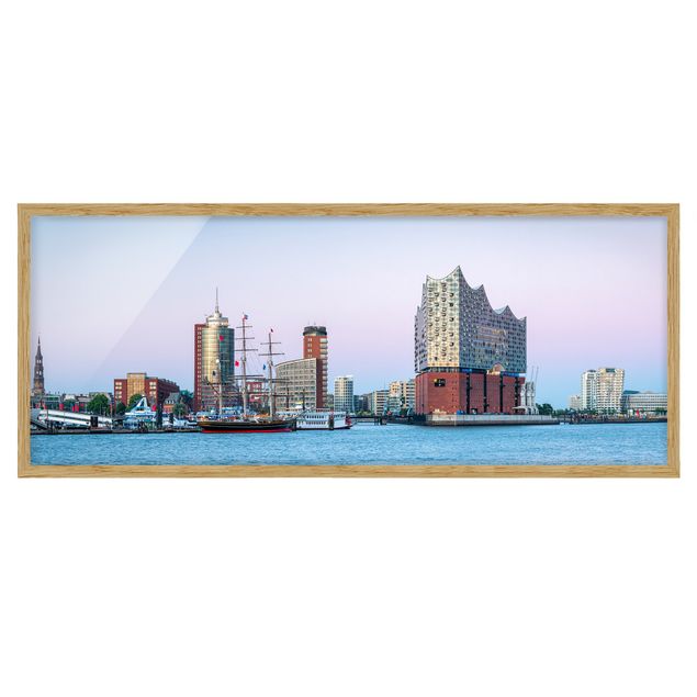 Bild mit Rahmen - Elbphilharmonie Hamburg - Panorama