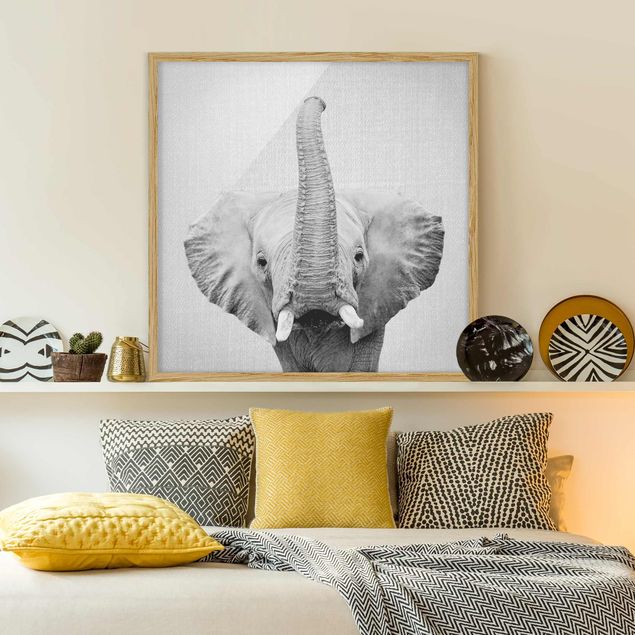 Schöne Wandbilder Elefant Ewald Schwarz Weiß