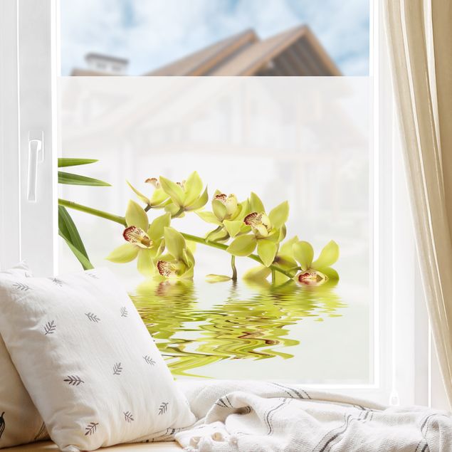 Fensterfolie Gräser Elegant Orchid Waters