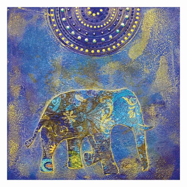 Blaue Tapeten Elephant in Marrakech