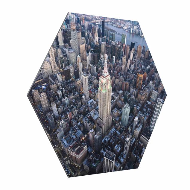 Hexagon Bild Alu-Dibond - Empire State Of Mind
