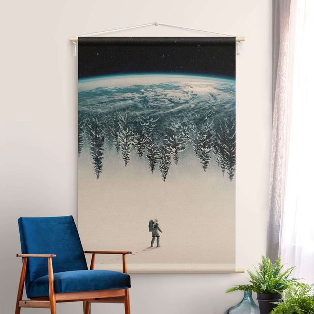 Wandbehang Stoffbild Enkel Dika - Kosmischer Winter
