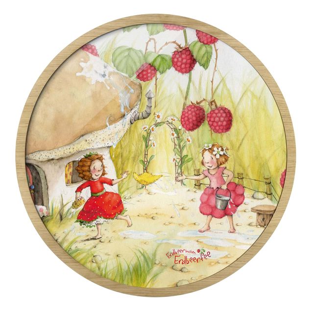 Bilder mit Rahmen Erdbeerinchen Erdbeerfee - Unter dem Himbeerstrauch