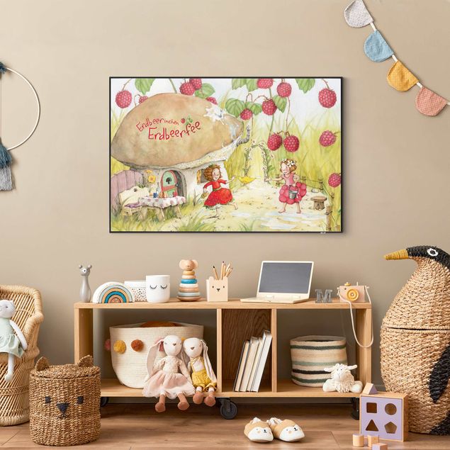 Schöne Wandbilder Erdbeerinchen Erdbeerfee - Unter dem Himbeerstrauch