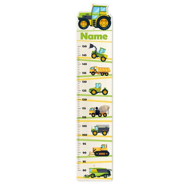 Kindermesslatte - Erntemaschine Traktor und Co mit Wunschname
