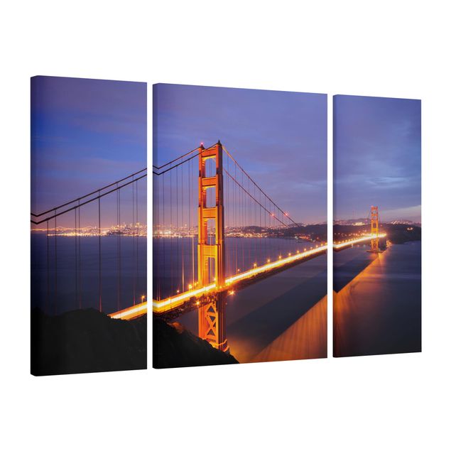 Wandbilder Golden Gate Bridge bei Nacht