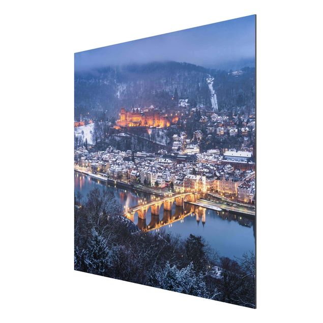 Alu-Dibond - Winterliches Heidelberg - Quadrat