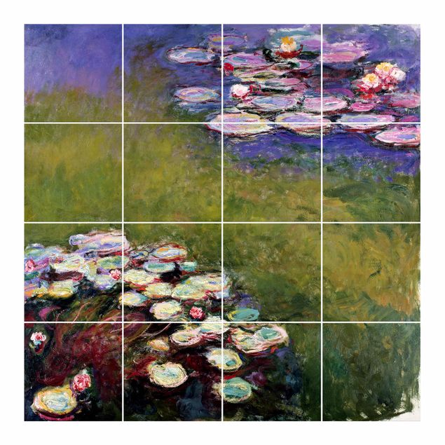 Fliesenbild Claude Monet - Seerosen