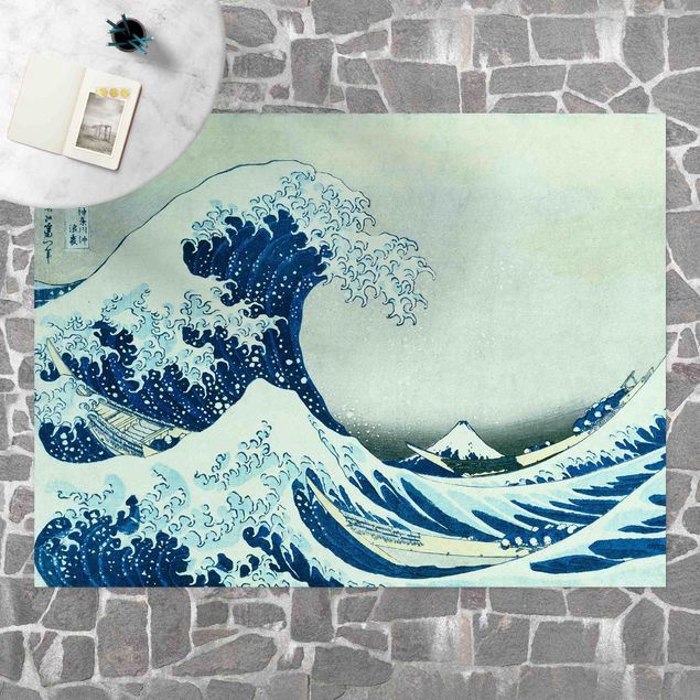 Aussen Teppich Katsushika Hokusai - Die grosse Welle von Kanagawa