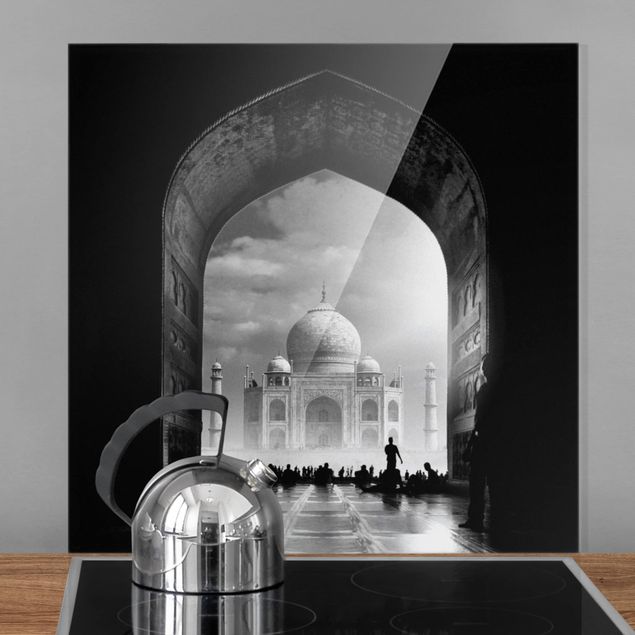 Spritzschutz Glas magnetisch Das Tor zum Taj Mahal