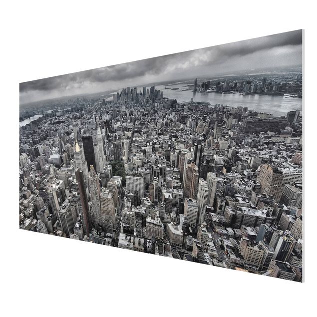 Forex Fine Art Print - Blick über Manhattan - Querformat 1:2