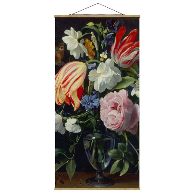Stoffbilder Daniel Seghers - Vase mit Blumen