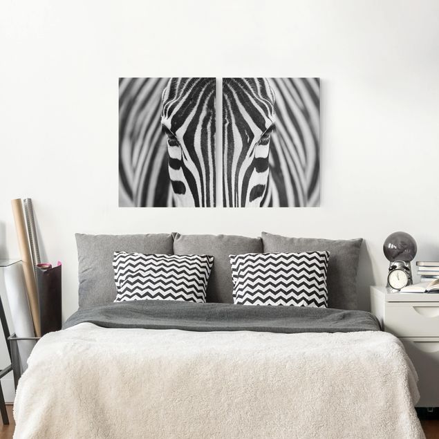 Leinwandbilder Schwarz-Weiß Zebra Look