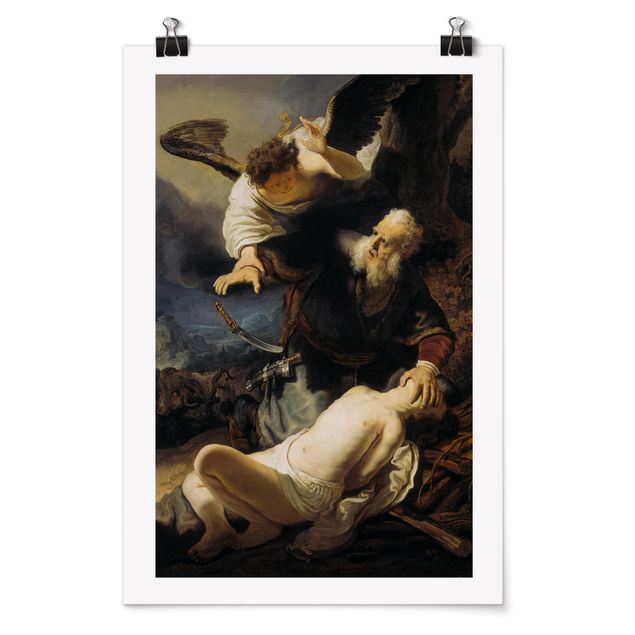 Poster - Rembrandt van Rijn - Die Opferung Isaaks - Hochformat 3:2
