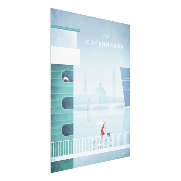 Bilder auf Hartschaumplatte Reiseposter - Kopenhagen