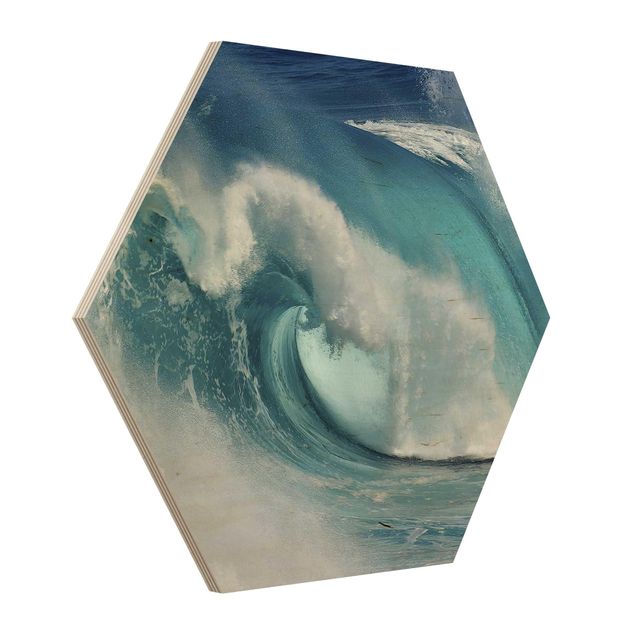 Bilder auf Holz Tosende Wellen