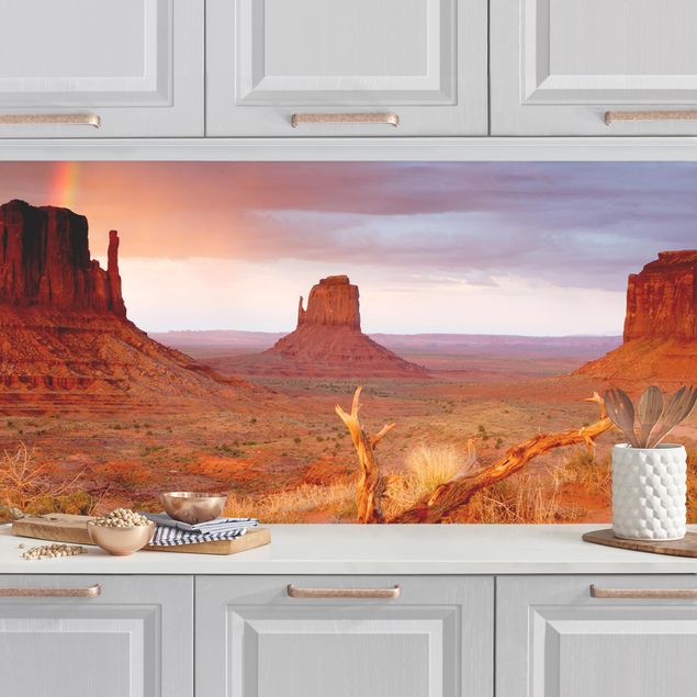 Küchenrückwände Platte Monument Valley bei Sonnenuntergang