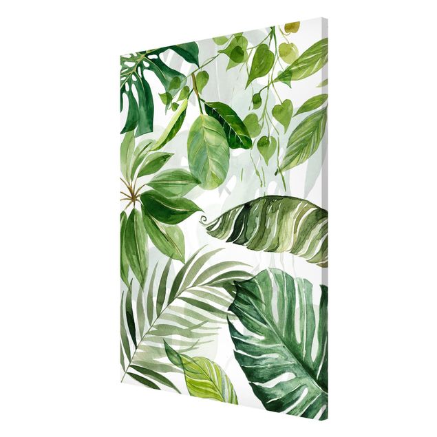 Bilder für die Wand Aquarell Tropische Blätter und Ranken