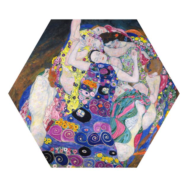 Bilder Hexagon Gustav Klimt - Die Jungfrau
