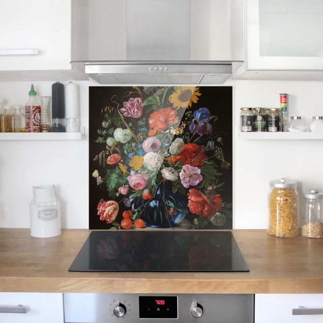 Rokoko Bilder Jan Davidsz de Heem - Glasvase mit Blumen