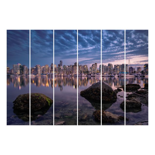 Schiebegardinen 6er Set Vancouver im Sonnenuntergang