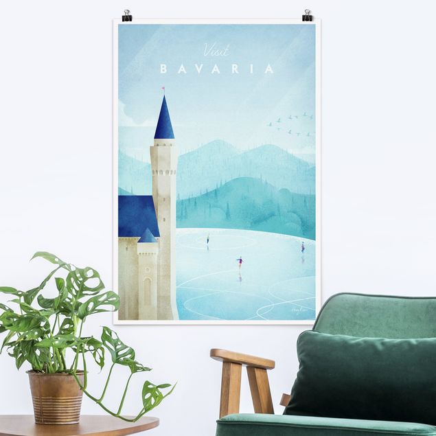 Poster Illustration Reiseposter - Bavaria