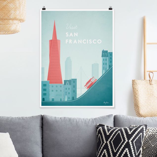 Poster Illustration Reiseposter - San Francisco