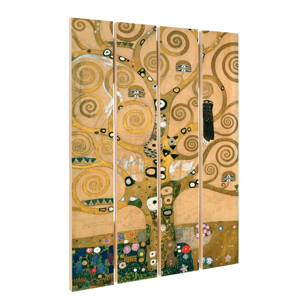 Holzbilder Gustav Klimt - Der Lebensbaum