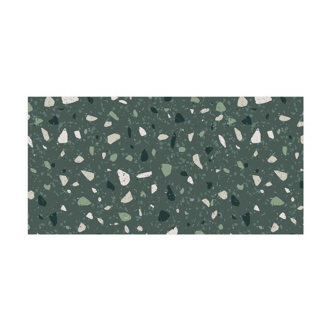 Grün Teppich Detailliertes Terrazzo Muster Messina