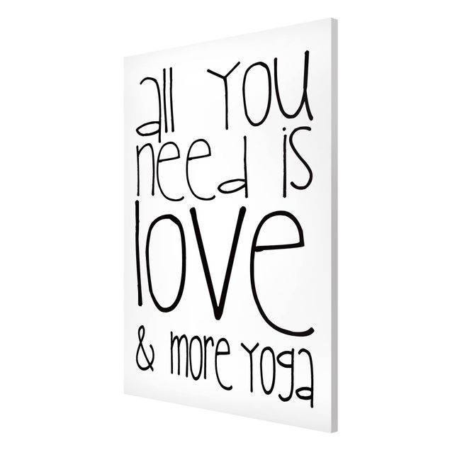 Magnettafel schwarz Love and Yoga