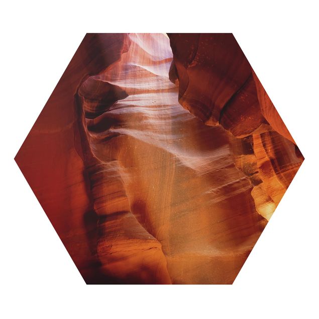 Hexagon Bild Alu-Dibond - Antelope Canyon